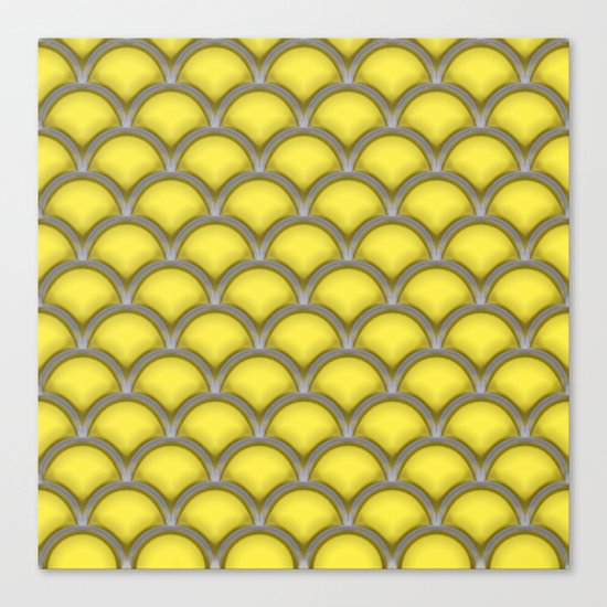 Large scallops in buttercup yellow Canvas Print