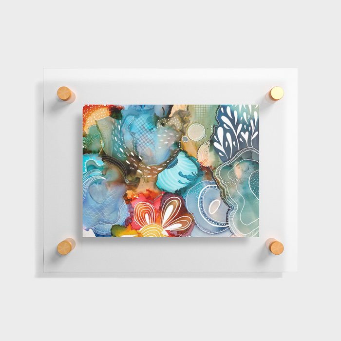Flowing Florals Floating Acrylic Print