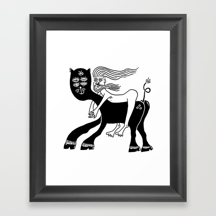 Kitty Love - Runaway Framed Art Print