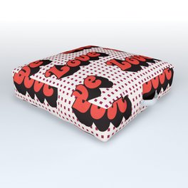 BOLD LIPSTICK and LOVE Outdoor Floor Cushion