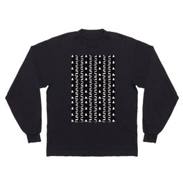 Merit Mud Cloth Black and White Triangle Pattern Long Sleeve T-shirt