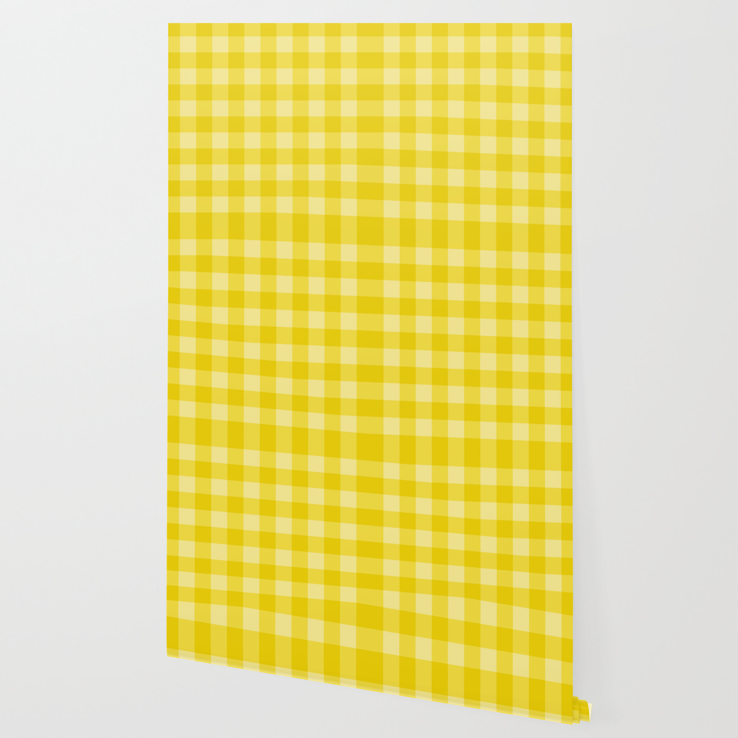 Yellow Checkered Plaid Squares Wallpaper By Christyne Society6