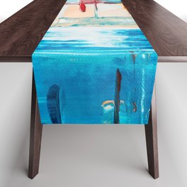 Contemporary Abstract Painting Table Runner