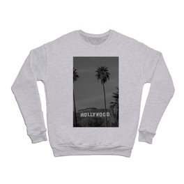 Hollywood Sign, Los Angeles, California black and white photograph / black and white photography Crewneck Sweatshirt
