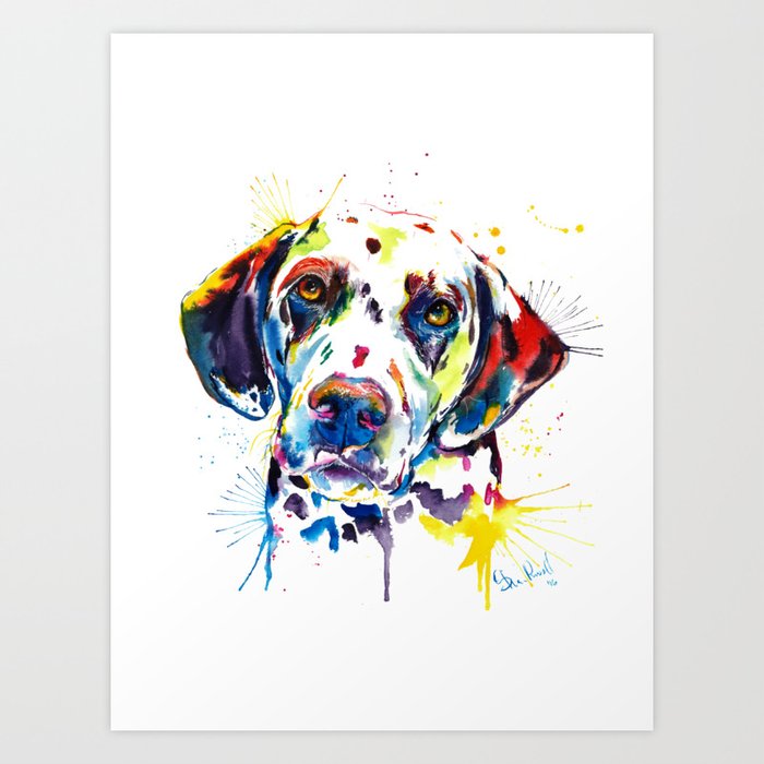 Colorful dalmatian cheap painting