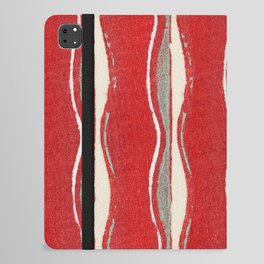 Vintage Japanese Shima-Shima Textile Pattern (1904) by Furuya Korin-william morris iPad Folio Case