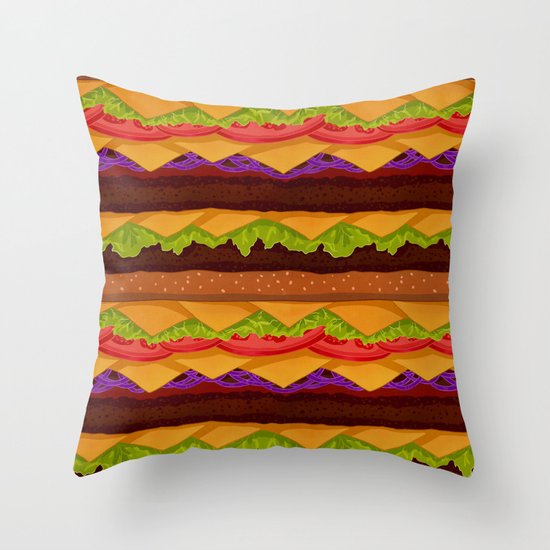 Infinite Burger Throw Pillow