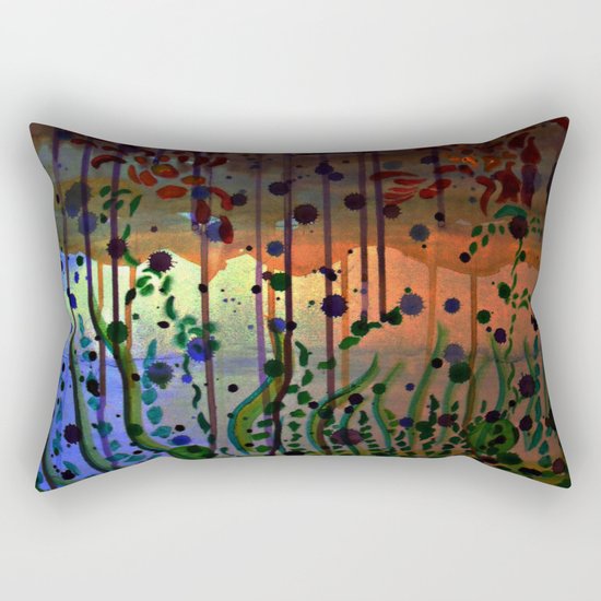 Underwater Sunray Rectangular Pillow