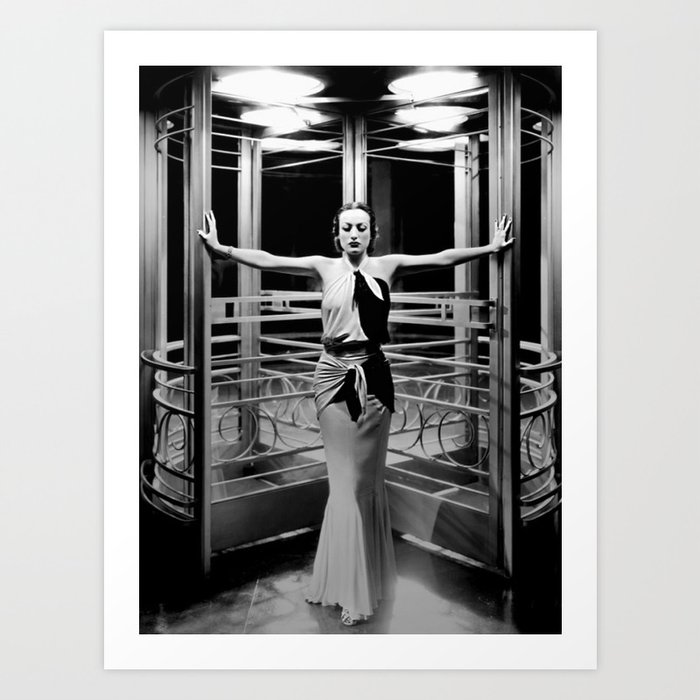 Joan Crawford, Hollywood Starlet Grand Hotel black and white photograph / art photography Art Print