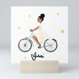 Bike Ride Pattern Mini Art Print