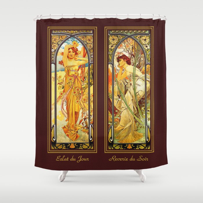 Vintage Art Nouveau - Alphonse Mucha Shower Curtain