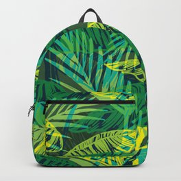 EXOTIC TROPICAL GREEN PALM CLUSTER PATTERN Backpack