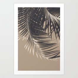 Palm Leaves Sepia Vibes #2 #tropical #decor #art #society6 Art Print