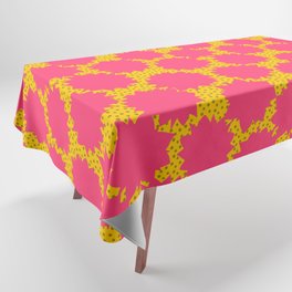 Pop Art Starburst // Pink & Yellow Tablecloth