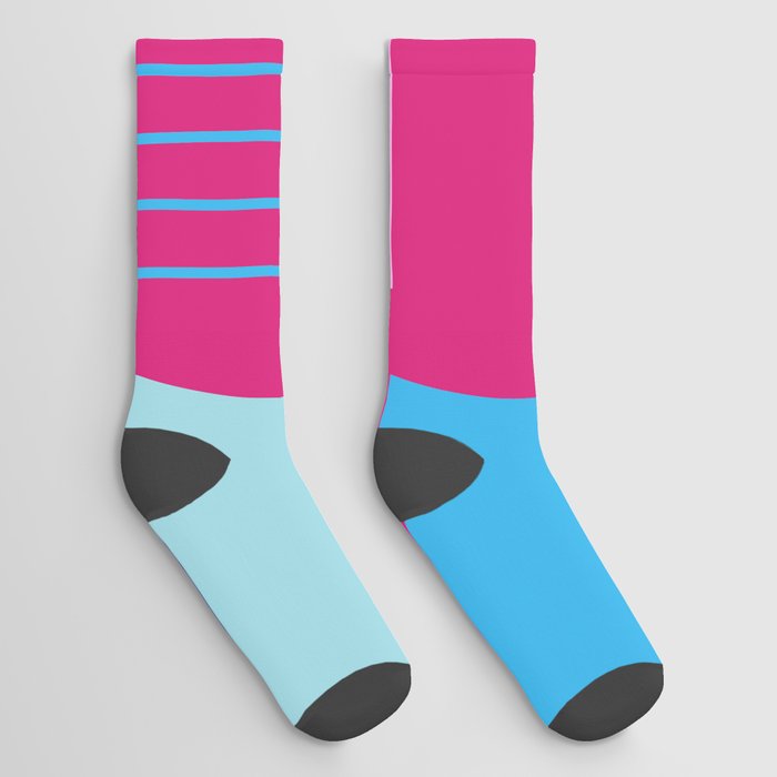 Modern Memphis (bright pop palette) Socks
