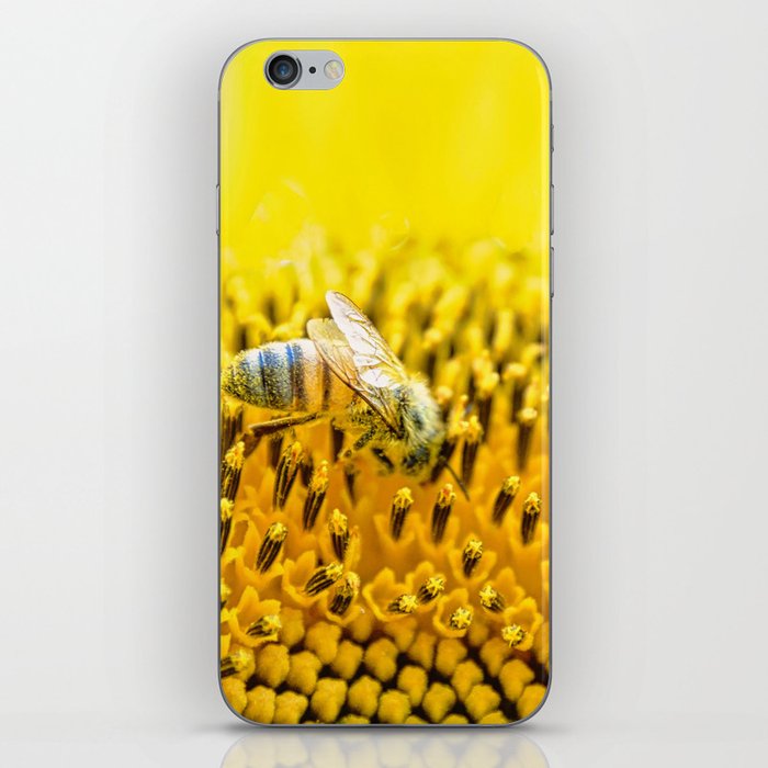 Honey Bee And Sunflower iPhone Skin