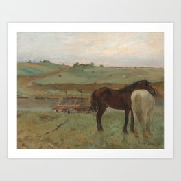 Horses in a Meadow Art Print
