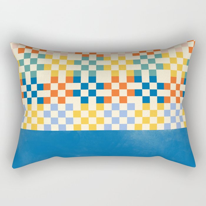 Summer Mischievousness Checker Rectangular Pillow