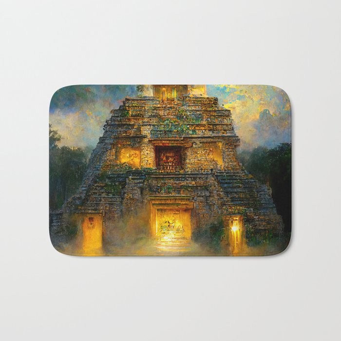 Ancient Mayan Temple Bath Mat