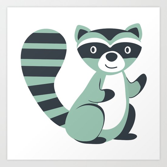 Raccoon Art Print