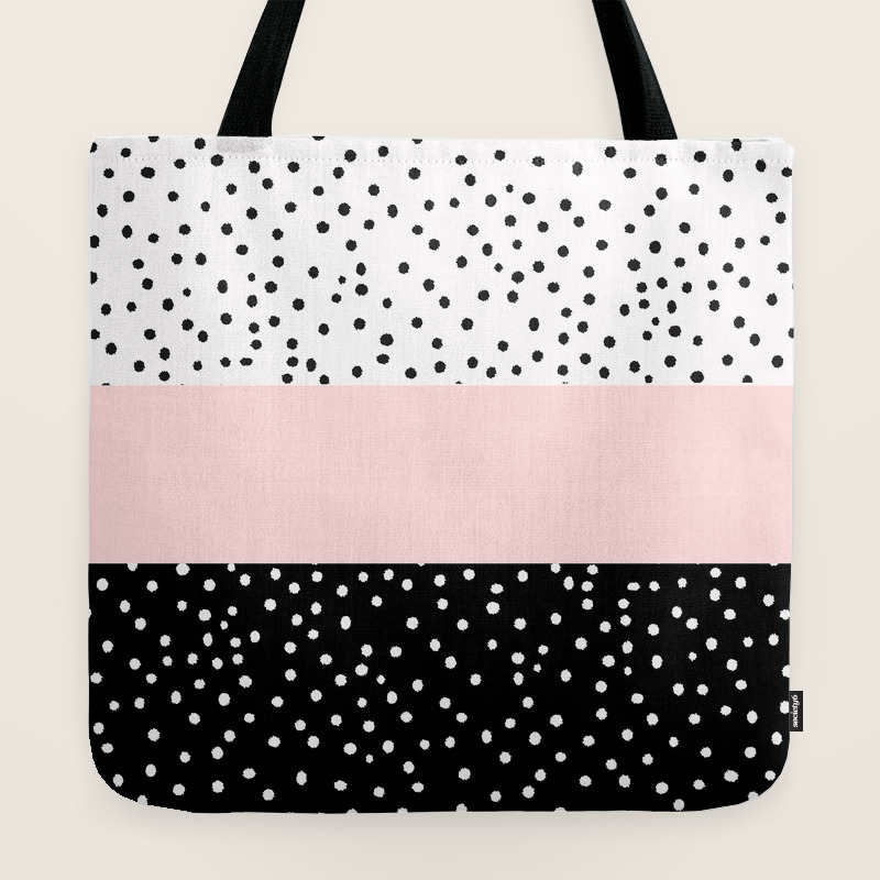 polka dot tote bag