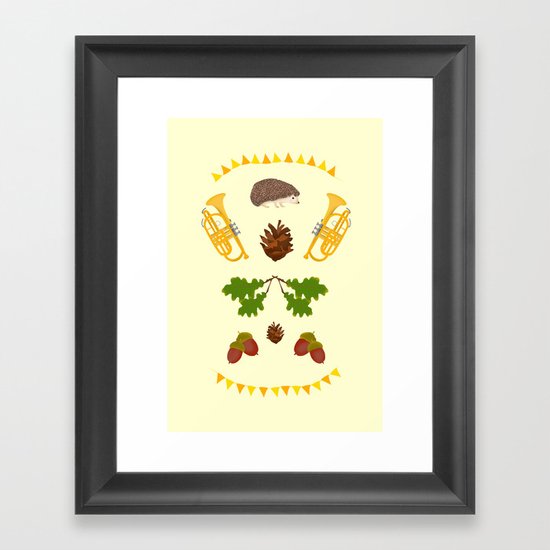 Igelkotta kalaset Framed Art Print