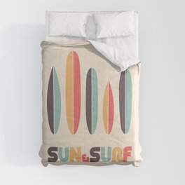 Sun & Surf Surfboards - Retro Rainbow Comforter