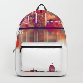 Newark New Jersey Skyline Backpack | Travel, Design, Graphicdesign, Illustration, Newark, Landscape, Painting, Jersey, Downtown, New 