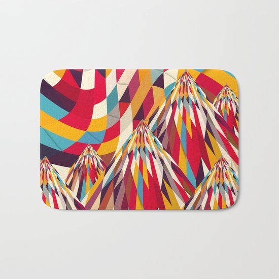 Colorful Mountains Bath Mat