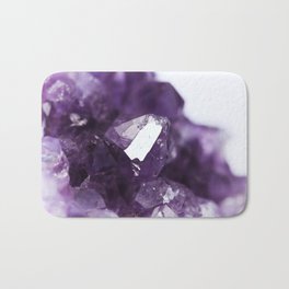 Amethyst Macro Bath Mat | Gemstone, Color, Meditation, Purple, Gem, Closeup, Amethyst, Rock, Meditative, Nature 