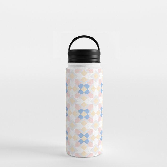 Pale Cerulean Tile Water Bottle