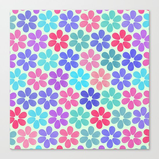Colorful Floral Pattern Canvas Print