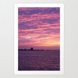 Plouguerneau sunset, Brittany, France Art Print
