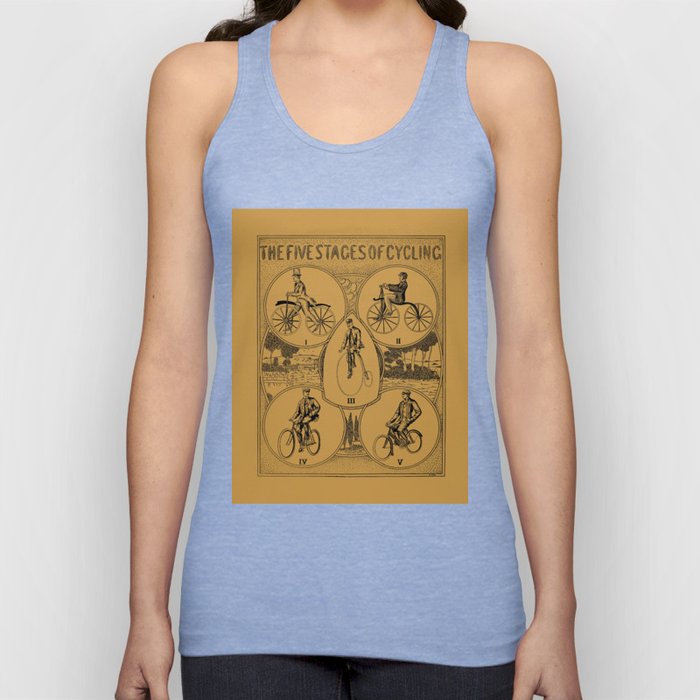 The five stages of cycling (bicycle history) Tank Top