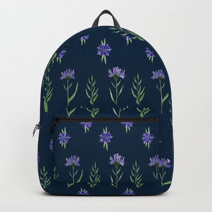 Floral pattern wth blue cornflowers Backpack