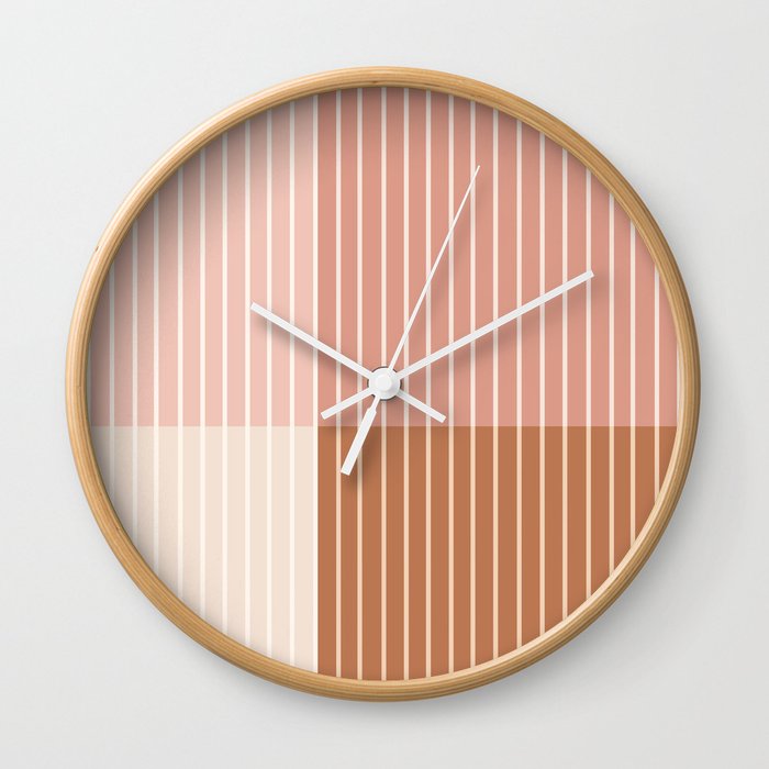 Color Block Line Abstract XVI Wall Clock
