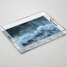 Blue Waves Ocean Sea Acrylic Tray