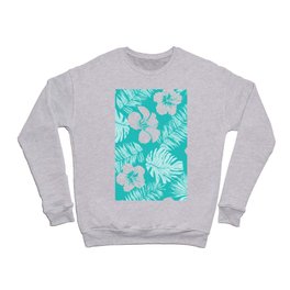 Seamless vintage pattern with leaves of tropical plants. Leaves and flowers Crewneck Sweatshirt