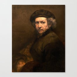 Self-Portrait, 1659 by Rembrandt van Rijn Canvas Print
