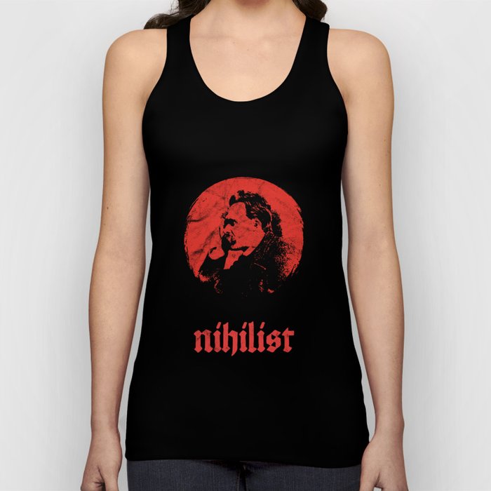 Nietzsche Vintage Philosophy Nihilism Nihilist Design Kant Descartes Tank Top