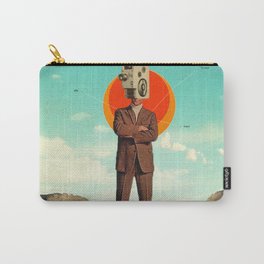 Video404 Carry-All Pouch | Photomontage, Pop Art, Vintage, Retro, Mountains, Video, Colourful, Orange, Surreal, Digitalcollage 