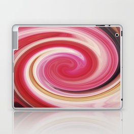 Pink, Red, White Abstract Hurricane Shape Design Laptop Skin