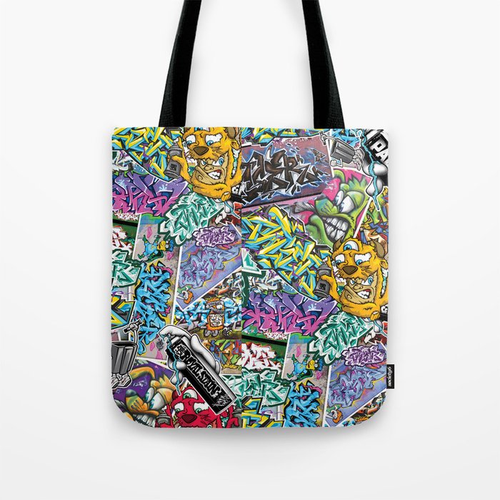 PAGER Collage Royal Stain Tote Bag