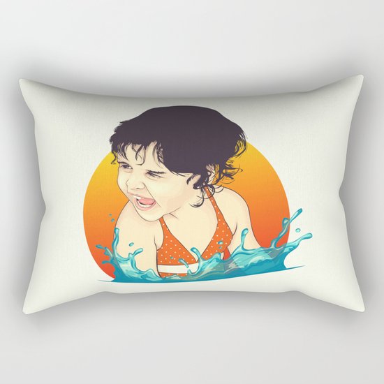 Water Splashes Rectangular Pillow