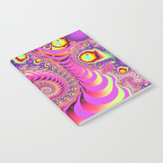 Colourful spiral motion, fractal abstract art Notebook