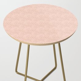 Metallic Gold Honeycomb Blush Pattern Side Table