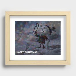 A Dark Christmas with Hermey the Elf from Rudolph Recessed Framed Print