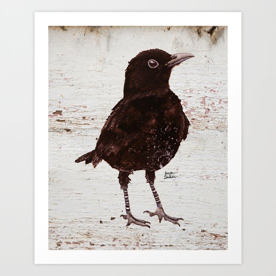 Black Bird Blakely (Vintage Edition) Art Print