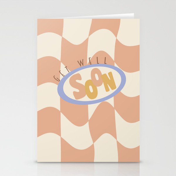 Retro Get Well Soon Stationery Cards