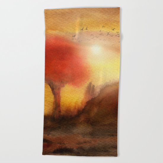Calling The Sun XIII Beach Towel